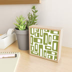 Retro Mid Century Modern Abstract Pattern 336 Olive Green Mini Art Print Gallery Image 2