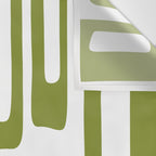Retro Mid Century Modern Abstract Pattern 336 Olive Green Wall Tapestry Gallery Image 3