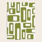 Retro Mid Century Modern Abstract Pattern 336 Olive Green Poster Gallery Image 4