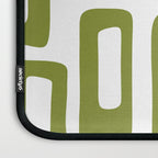 Retro Mid Century Modern Abstract Pattern 336 Olive Green Laptop Sleeve Gallery Image 3