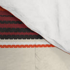 Navajo White, Turquoise and Burnt Orange Southwest Serape Blanket Stripes Comforter Gallery Image 4