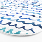 Watercolor Waves Bath Mat Gallery Image 3