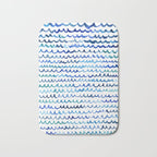 Watercolor Waves Bath Mat Gallery Image 1