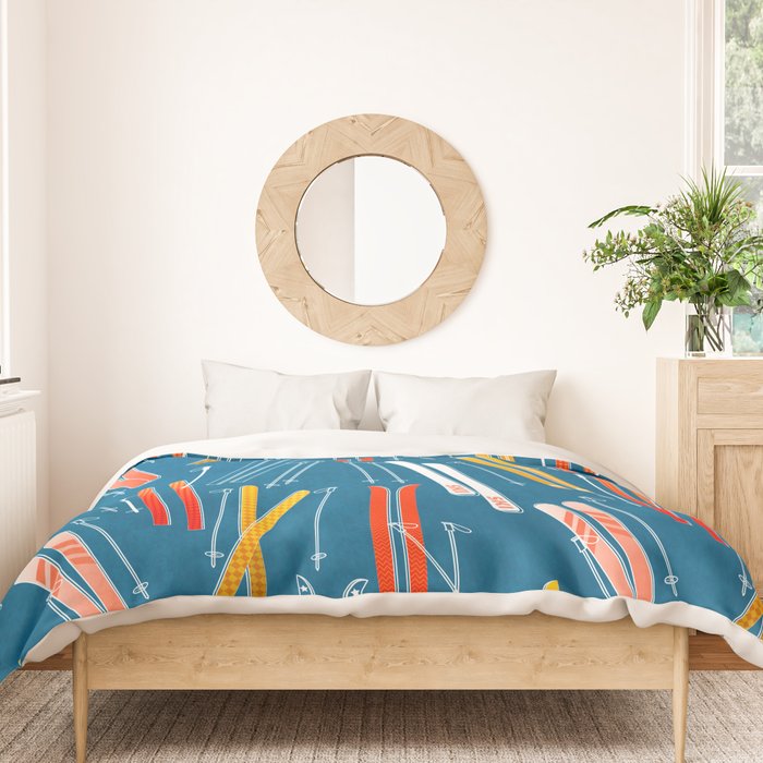 Colorful Ski Pattern Duvet Cover Gallery Image 3