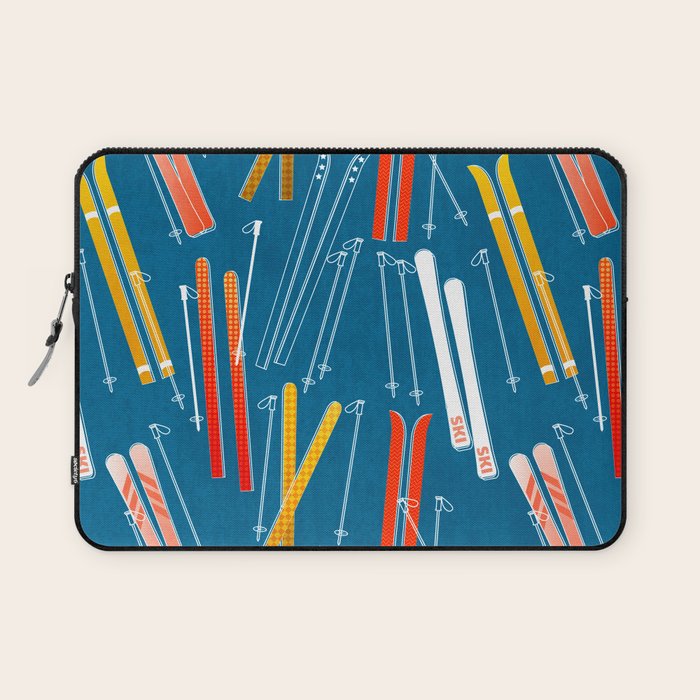 Colorful Ski Pattern Laptop Sleeve Gallery Image 1