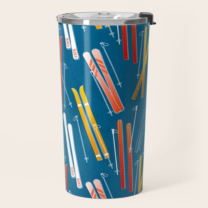 Colorful Ski Pattern Travel Mug Gallery Image 2