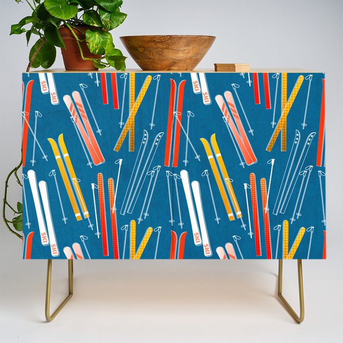 Colorful Ski Pattern Credenza Gallery Image 1