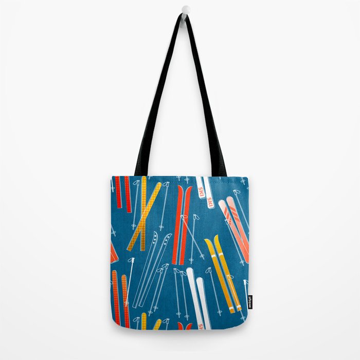 Colorful Ski Pattern Tote Bag Gallery Image 2