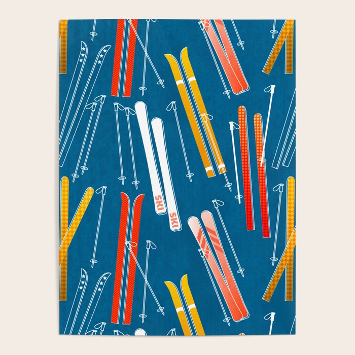 Colorful Ski Pattern Poster Gallery Image 4