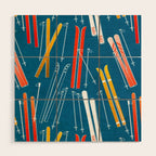 Colorful Ski Pattern Wood Wall Art Gallery Image 1