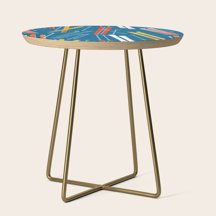 Colorful Ski Pattern Side Table Gallery Image 1