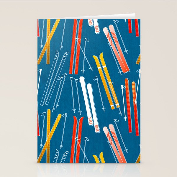 Colorful Ski Pattern Stationery Card Gallery Image 2