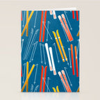Colorful Ski Pattern Stationery Card Gallery Image 2