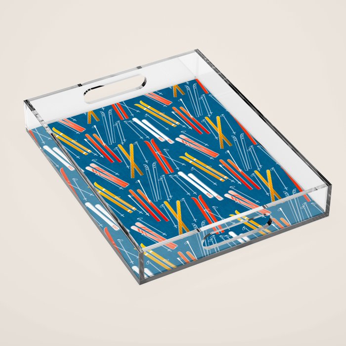 Colorful Ski Pattern Acrylic Tray Gallery Image 1