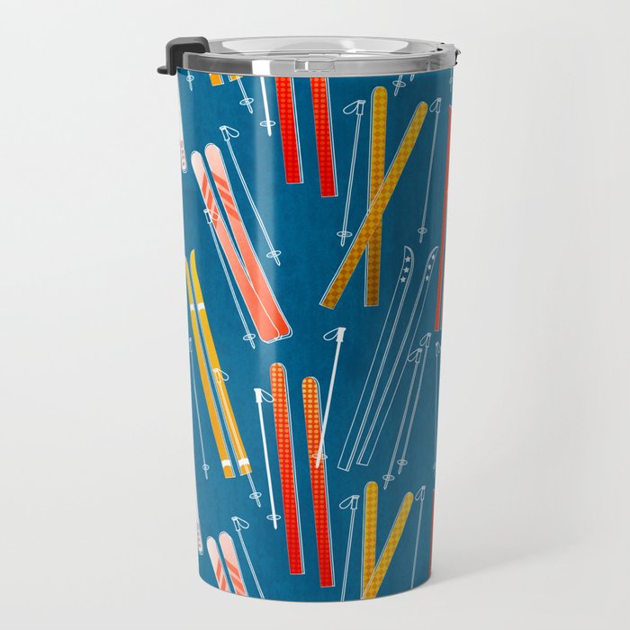 Colorful Ski Pattern Travel Mug Gallery Image 3