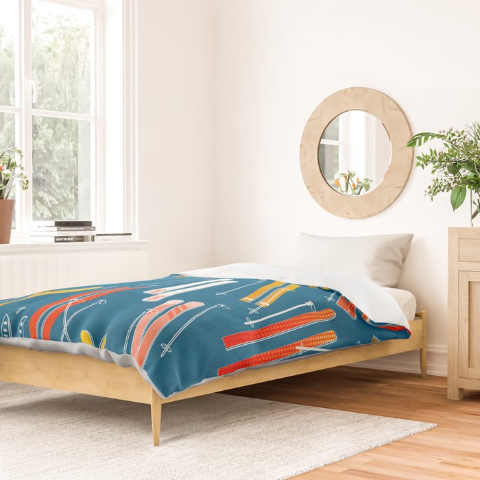 Colorful Ski Pattern Duvet Cover Gallery Image 2