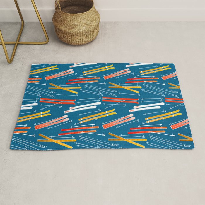 Colorful Ski Pattern Rug Gallery Image 1