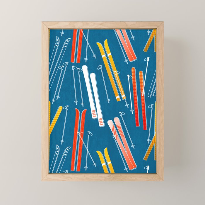 Colorful Ski Pattern Mini Art Print Gallery Image 1
