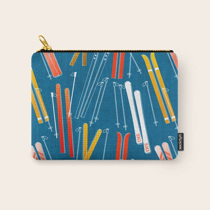 Colorful Ski Pattern Carry All Pouch Gallery Image 1