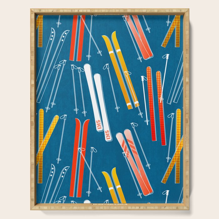 Colorful Ski Pattern Serving Tray Gallery Image 1