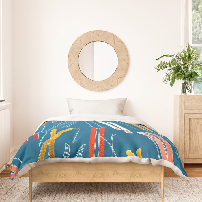 Colorful Ski Pattern Duvet Cover Gallery Image 3