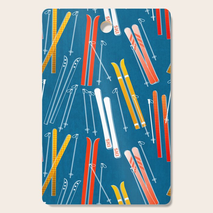 Colorful Ski Pattern Cutting Board Gallery Image 1