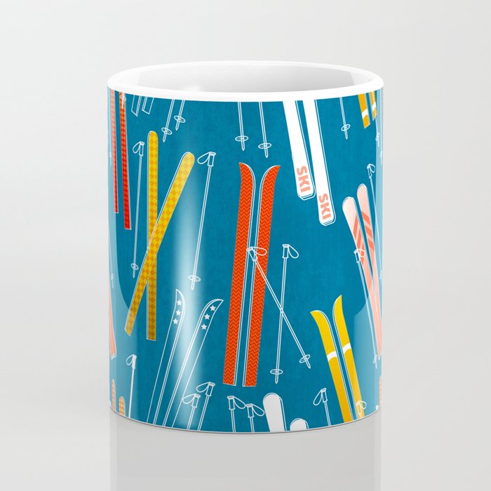 Colorful Ski Pattern Coffee Mug Gallery Image 4