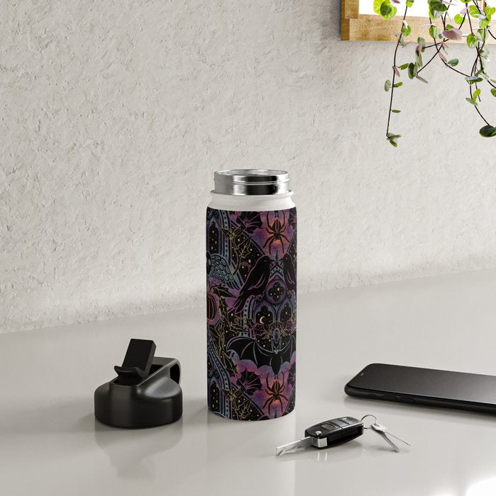 Gothic Halloween - celestial rainbow  Water Bottle Gallery Image 4