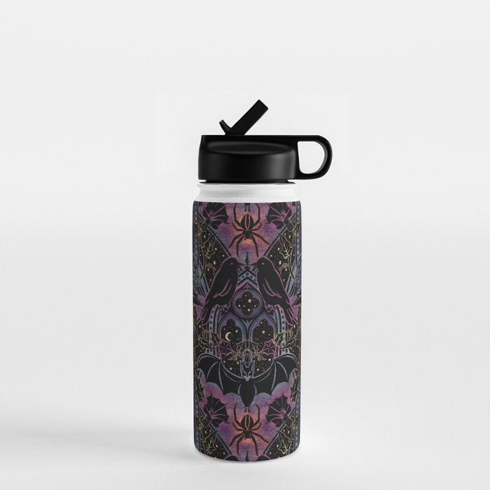 Gothic Halloween - celestial rainbow  Water Bottle Gallery Image 1