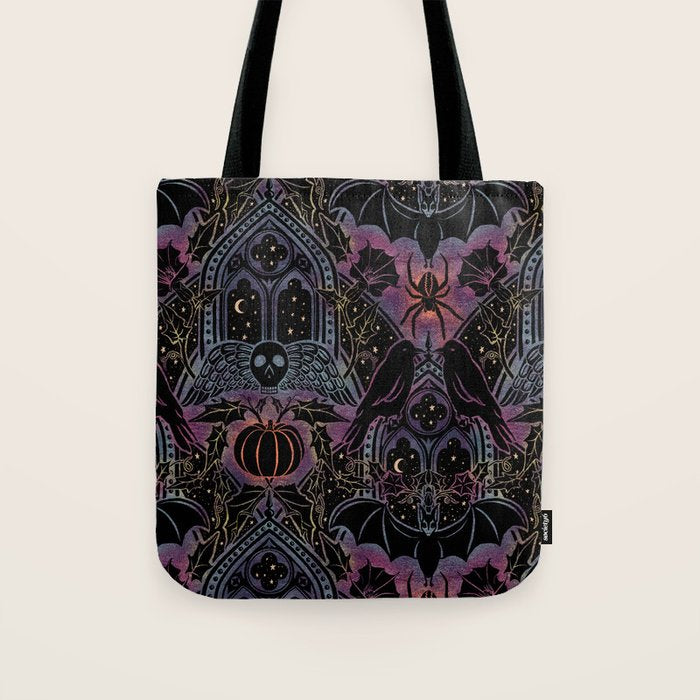 Gothic Halloween - celestial rainbow  Tote Bag Gallery Image 1