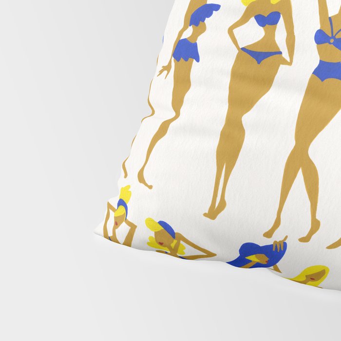 Beach Bombshells - Blondes in Blue Pillow Sham Gallery Image 4