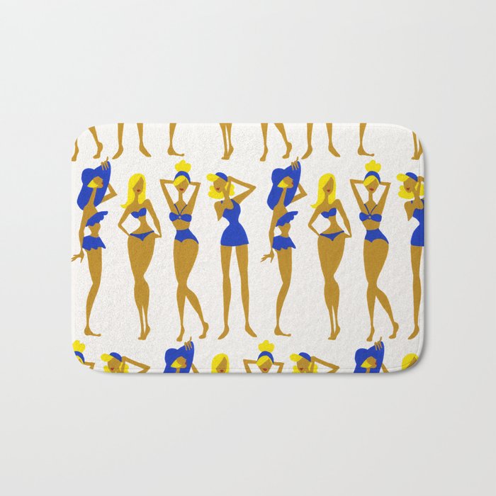 Beach Bombshells - Blondes in Blue Bath Mat Gallery Image 1