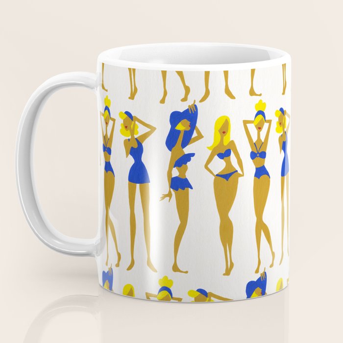Beach Bombshells - Blondes in Blue Coffee Mug Gallery Image 3