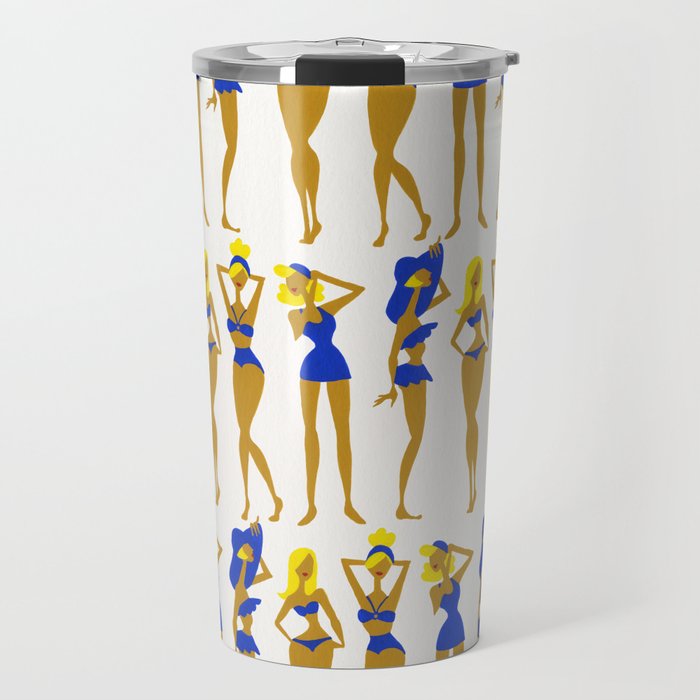 Beach Bombshells - Blondes in Blue Travel Mug Gallery Image 1