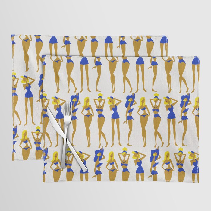 Beach Bombshells - Blondes in Blue Placemat Gallery Image 1
