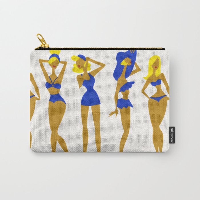 Beach Bombshells - Blondes in Blue Carry All Pouch Gallery Image 1