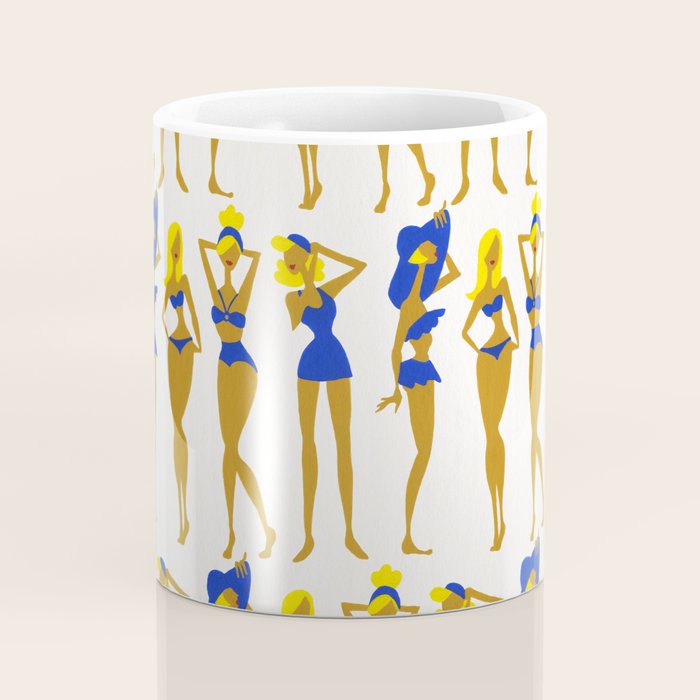 Beach Bombshells - Blondes in Blue Coffee Mug Gallery Image 4