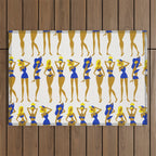 Beach Bombshells - Blondes in Blue Outdoor Rug Gallery Image 1