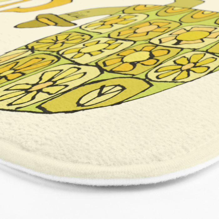 go slow retro turtle // art by surfy birdy Bath Mat Gallery Image 3