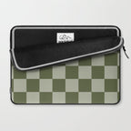 Checkered (Sage & Olive Green) Laptop Sleeve Gallery Image 2