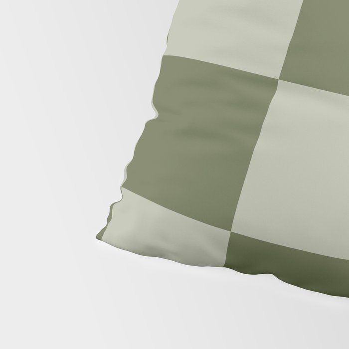 Checkered (Sage & Olive Green) Pillow Sham Gallery Image 4