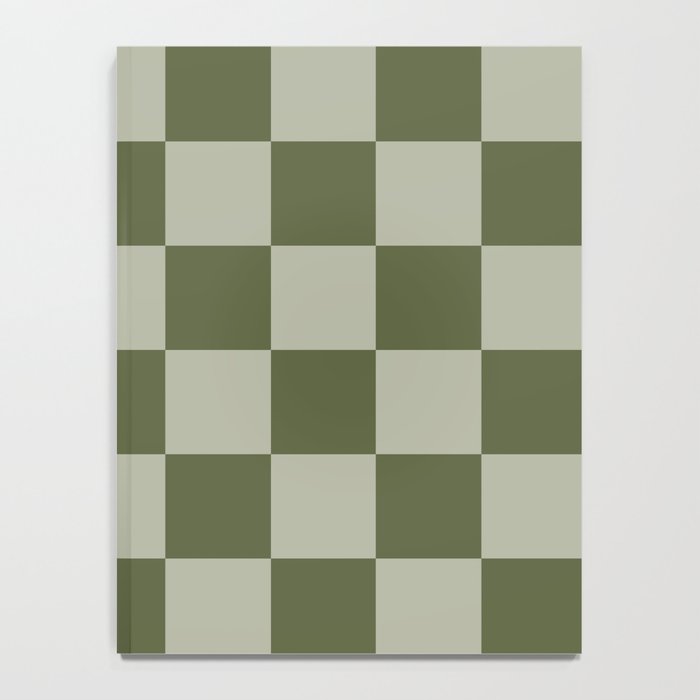 Checkered (Sage & Olive Green) Notebook Gallery Image 4