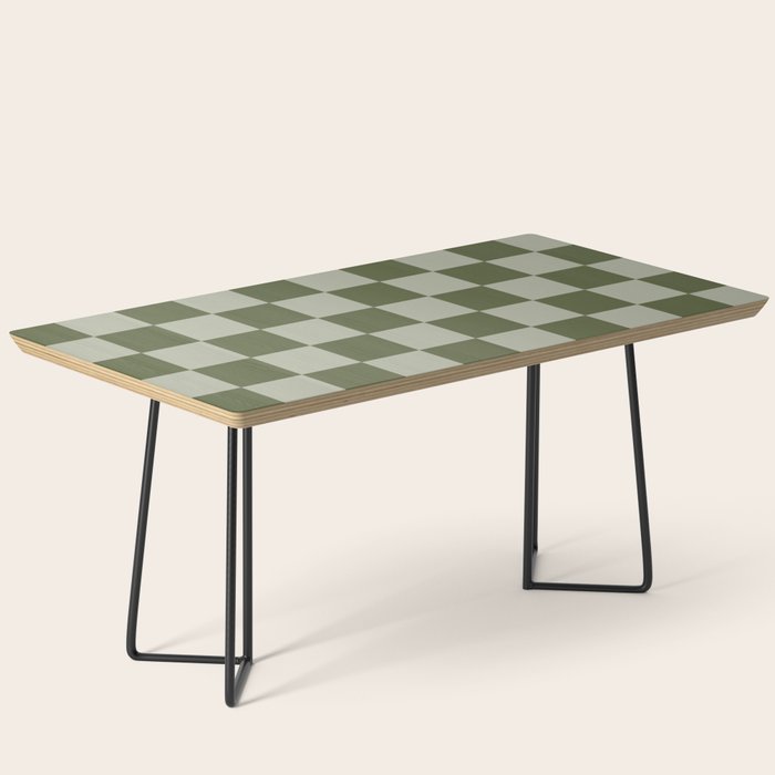 Checkered (Sage & Olive Green) Coffee Table Gallery Image 1