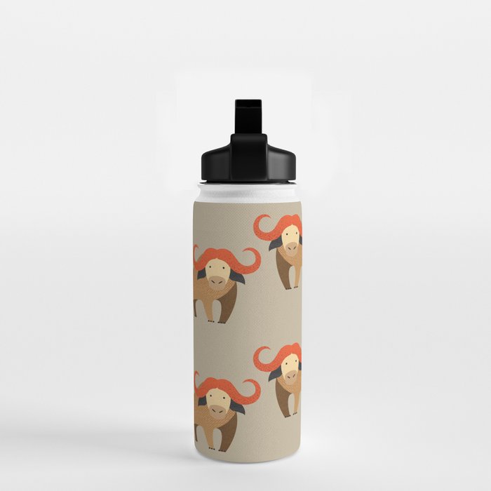 Whimsy Cape Buffalo II Water Bottle Gallery Image 2
