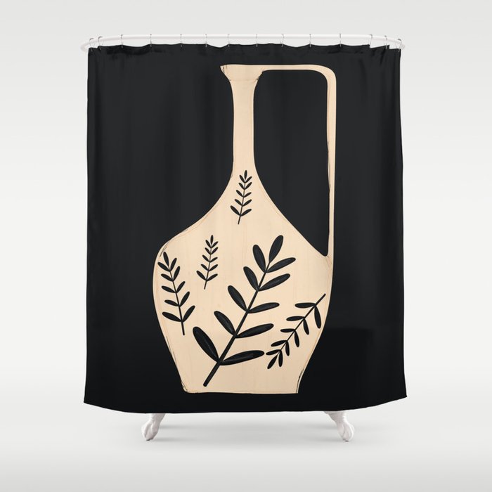 Minimal Abstract Art Vase 20 Shower Curtain Gallery Image 1