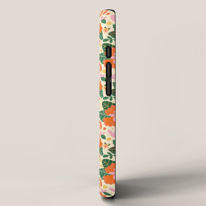 Hibiscus orange pattern iPhone Case Gallery Image 2