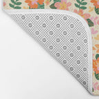 Hibiscus orange pattern Bath Mat Gallery Image 2