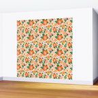 Hibiscus orange pattern Wall Mural Gallery Image 2
