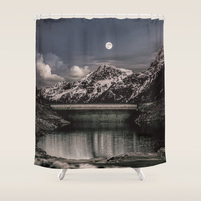Alpine Night Sky Shower Curtain Gallery Image 1