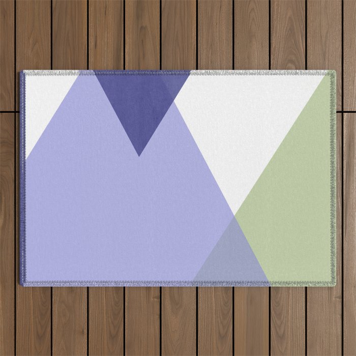 Geometrics - very peri & sage Outdoor Rug Gallery Image 1